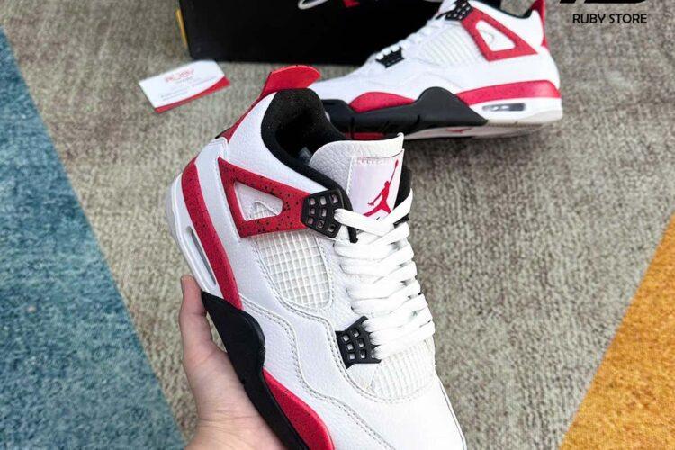 Giày Jordan 4 Retro Red Cement Trắng Đỏ Best Quality (Deal)