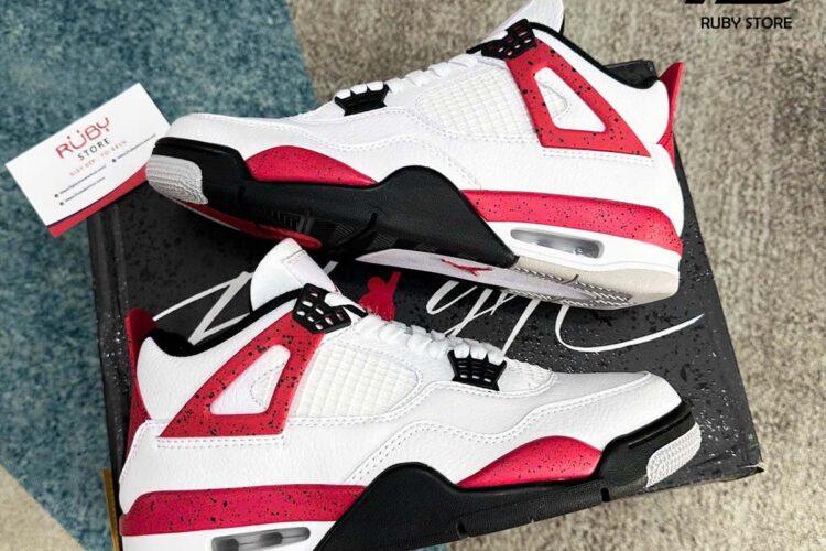 Giày Jordan 4 Retro Red Cement Trắng Đỏ Best Quality (Deal)