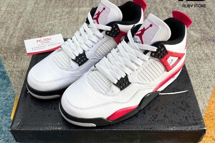 Giày Jordan 4 Retro Red Cement Trắng Đỏ Best Quality (Deal)