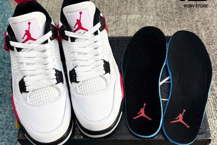 Giày Jordan 4 Retro Red Cement Trắng Đỏ Best Quality (Deal)