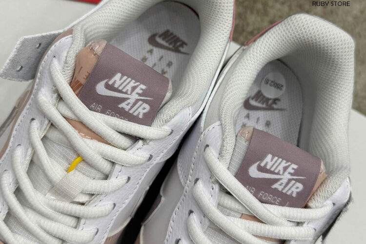 Hình ảnh thực tế đôi giày Nike AF1 Shadow màu trắng nâu Rep 1 1
