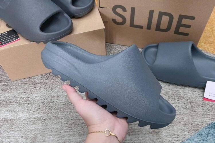 Dép Yeezy Slide Slate Marine 2022 Vân Nhám