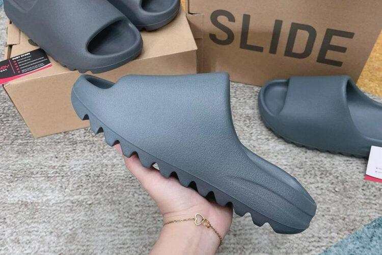 Dép Yeezy Slide Slate Marine 2022 Vân Nhám