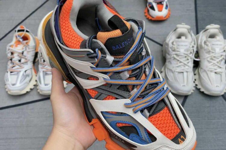 Giày Balenciaga Track 3.0 White Orange Blue Trắng Cam Xanh