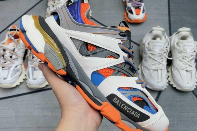 Giày Balenciaga Track 3.0 White Orange Blue Trắng Cam Xanh