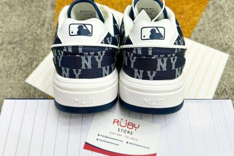 Giày MLB Chunky Liner Denim Classic Mono New York Yankees Navy