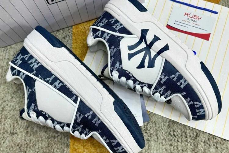Giày MLB Chunky Liner Denim Classic Mono New York Yankees Navy