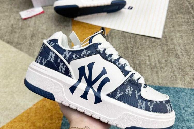 Giày MLB Chunky Liner Denim Classic Mono New York Yankees Navy