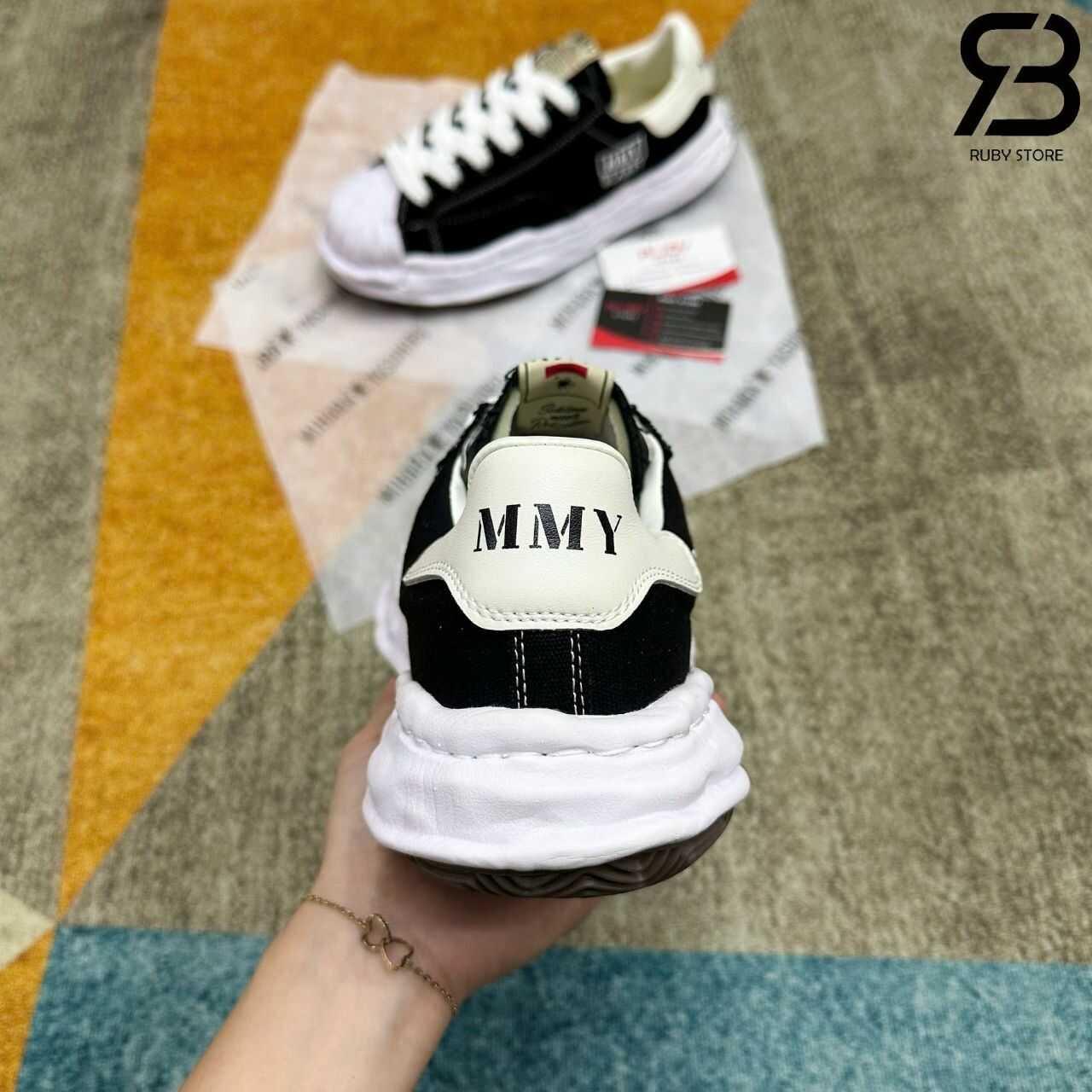 Giày Maison Mihara Yasuhiro Blakey OG Sole Canvas Low Black đen
