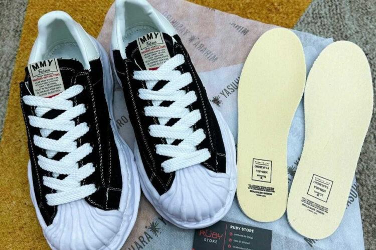 Giày Maison Mihara Yasuhiro Blakey OG Sole Canvas Low Black đen