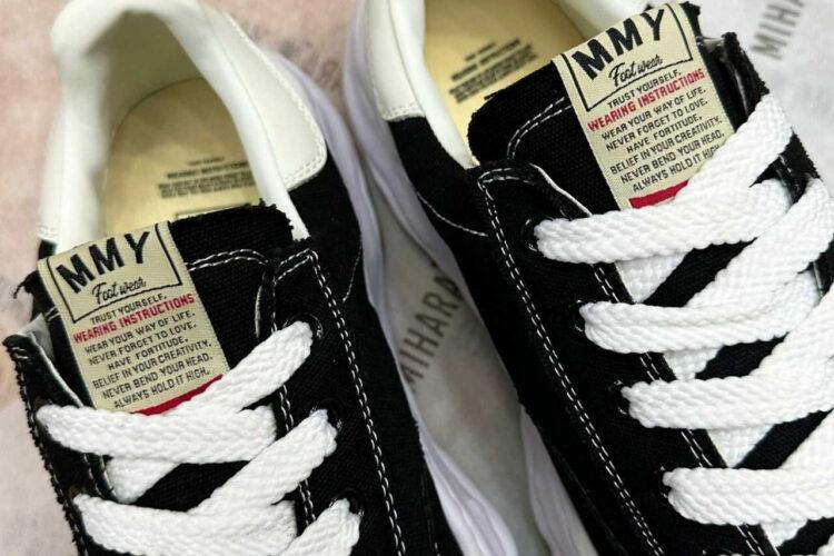 Giày Maison Mihara Yasuhiro Blakey OG Sole Canvas Low Black đen