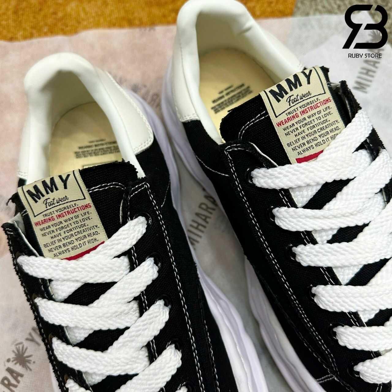 Giày Maison Mihara Yasuhiro Blakey OG Sole Canvas Low Black đen