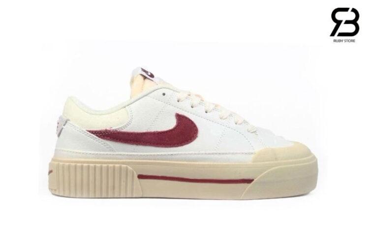 Giày Nike Court Legacy Lift Coconut Milk Red Rep 1 1