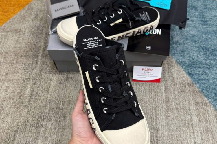 Giày Sục Balenciaga Mule Paris Black Màu Đen