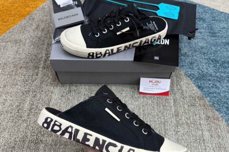 Giày Sục Balenciaga Mule Paris Black Màu Đen