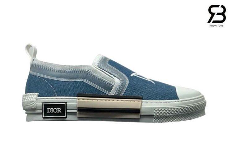 Giày Shawn Stussy x Dior B23 Slip-On 'Blue Canvas' Siêu Cấp TT