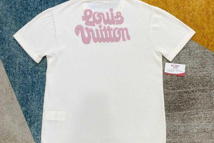 Áo Thun LV Tyler Short-Sleeved Cotton Knitted Crewneck Trắng