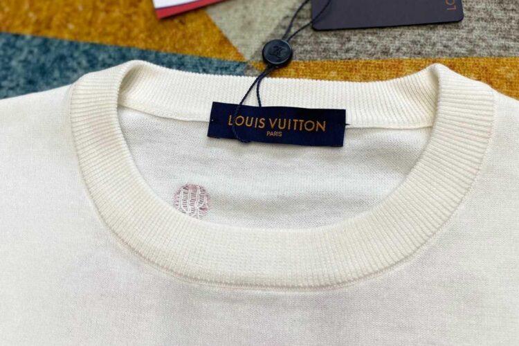 Áo Thun LV Tyler Short-Sleeved Cotton Knitted Crewneck Trắng