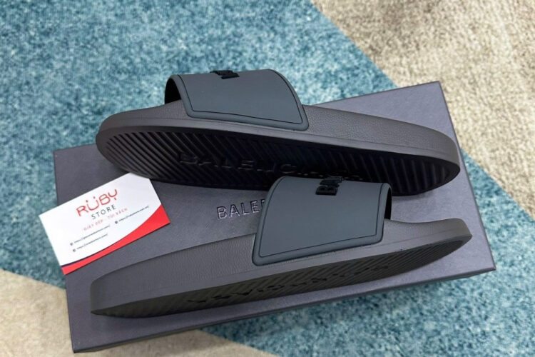 Dép Balenciaga BB Pool Slides Sandal Grey Màu Xám