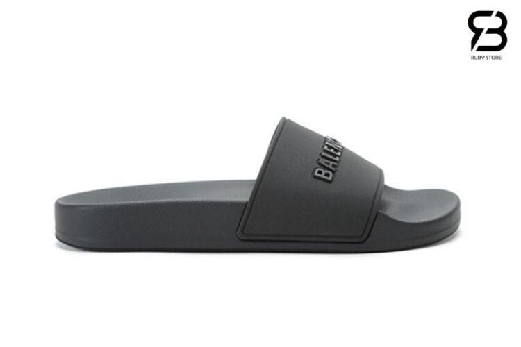 Dép Balenciaga BB Pool Slides Sandal Grey Màu Xám Rep 1 1