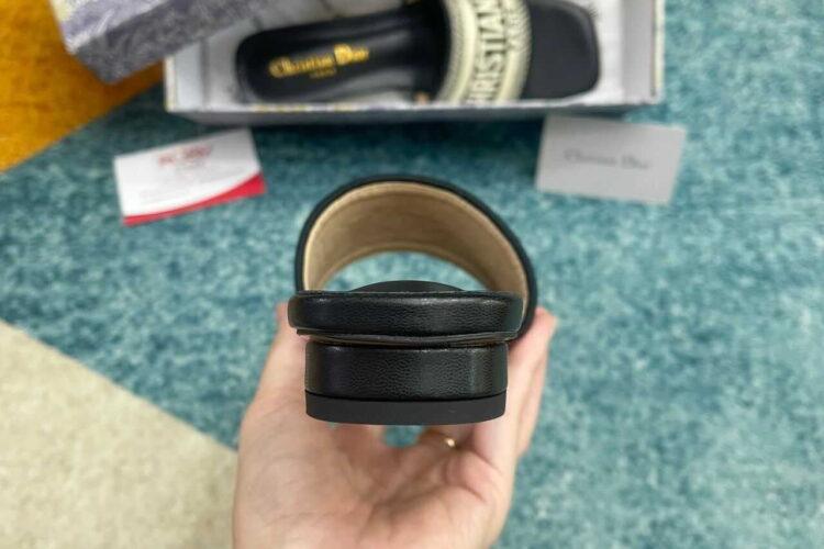 Dép Dior Dway Embroidery Black Beige Màu đen Be Like Auth