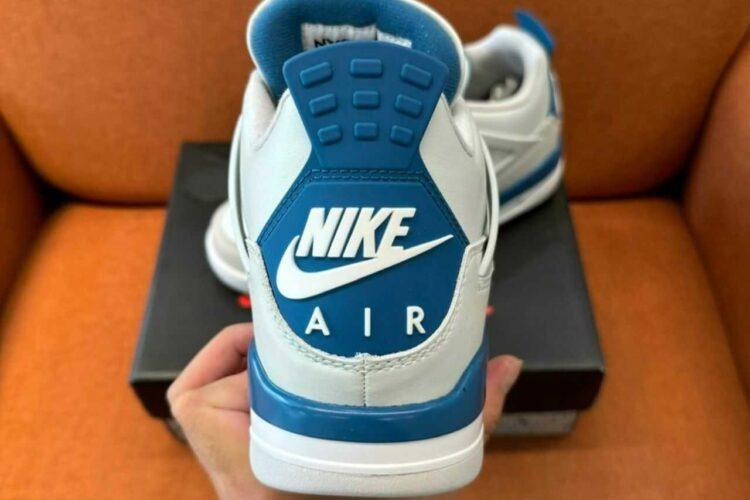 Giày Air Jordan 4 Military Blue 2012 Trắng Xanh Dương Rep 1 1