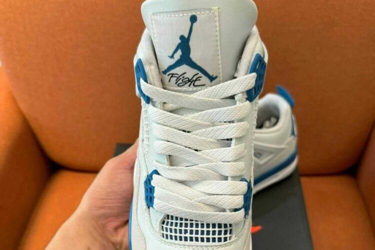 Giày Air Jordan 4 Military Blue 2012 Trắng Xanh Dương Rep 1 1