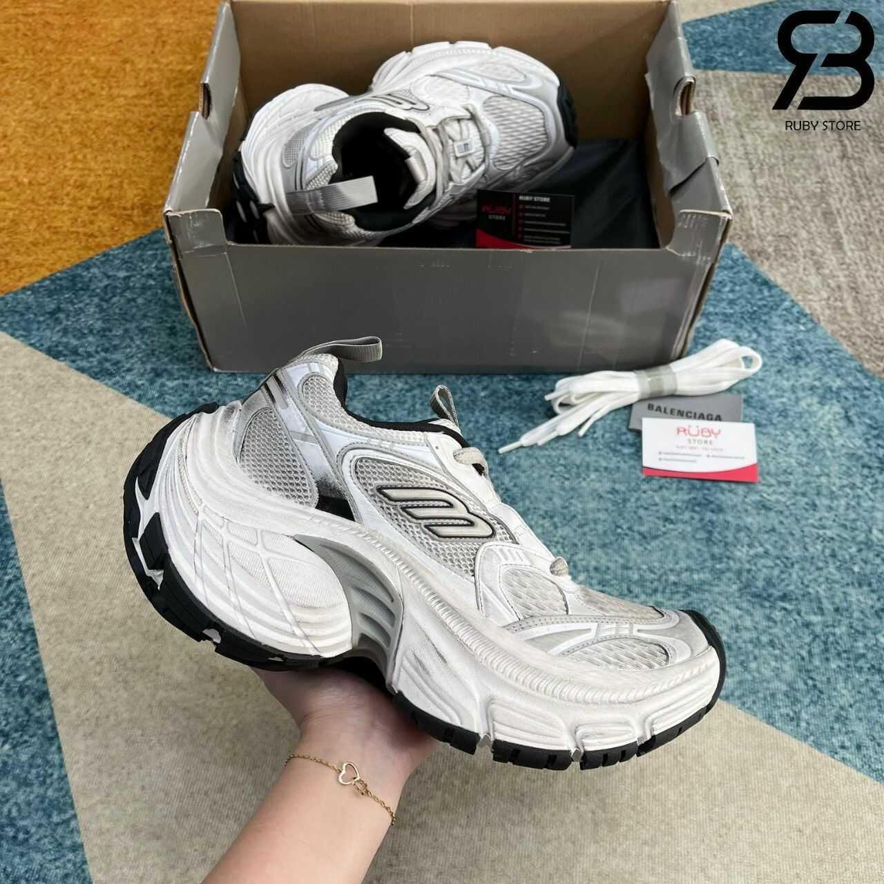 Giày Balenciaga 10XL White Black Grey Trắng đen Xám