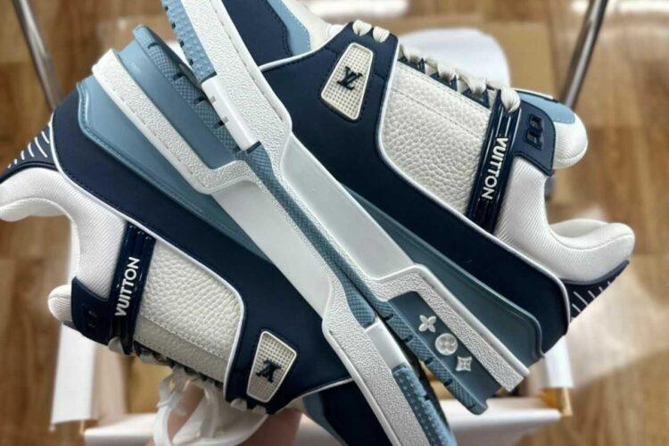 Giày Louis Vuitton LV Trainer White Navy Blue Best Quality