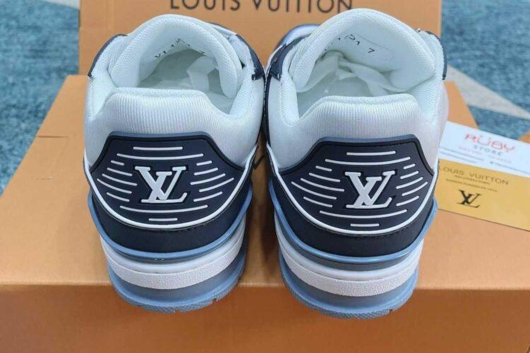 Giày Louis Vuitton LV Trainer White Navy Blue trắng xanh navy