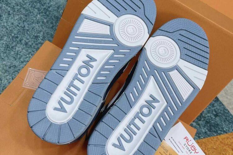 Giày Louis Vuitton LV Trainer White Navy Blue trắng xanh navy