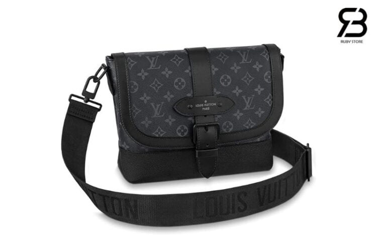 Túi LV Saumur Messenger M45911 Monogram Eclipse Xám