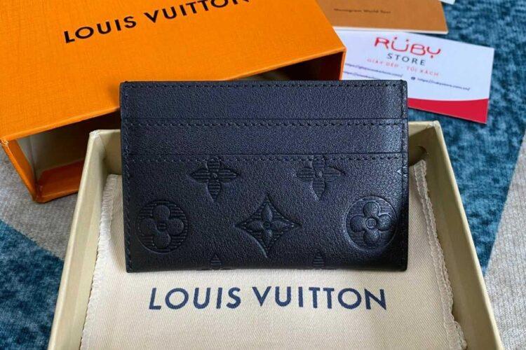 Ví LV Card Holder Monogram Shadow Black M81415