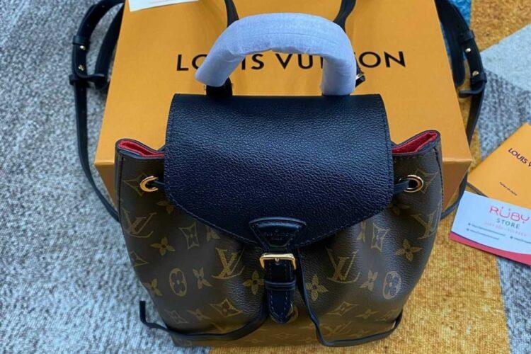 Ba Lô LV Montsouris BB M45516 Monogram Black Leather