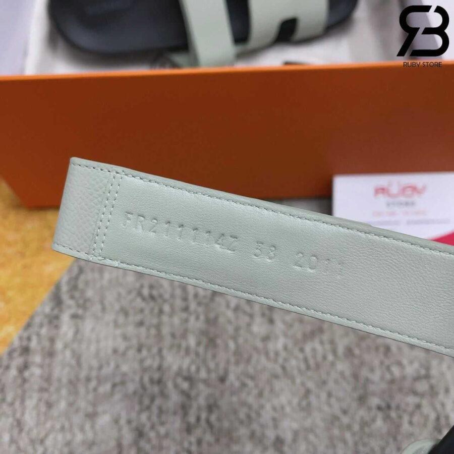 Dép Hermes Chypre Sandal Vert Jade Xanh Mint Epsom