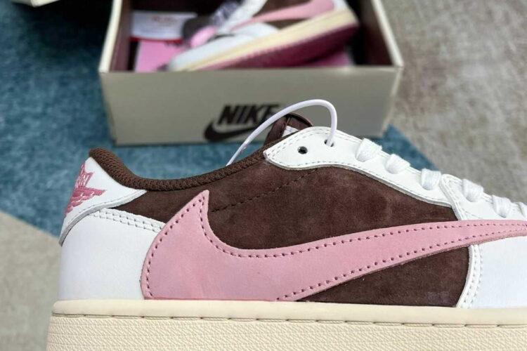 Giày Jordan 1 Low Travis Scott Dark Pony Brown Oxford nâu hồng