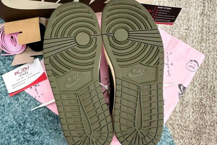 Giày Jordan 1 Low Travis Scott Medium Olive