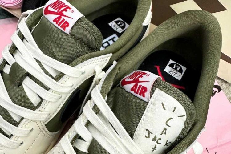 Giày Jordan 1 Low Travis Scott Medium Olive