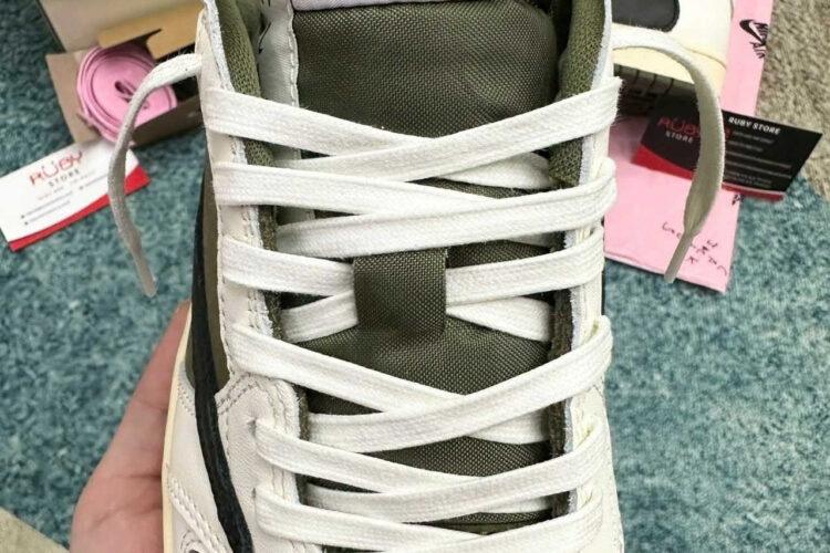 Giày Jordan 1 Low Travis Scott Medium Olive