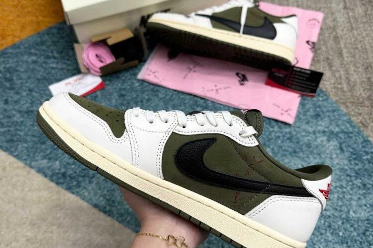 Giày Jordan 1 Low Travis Scott Medium Olive