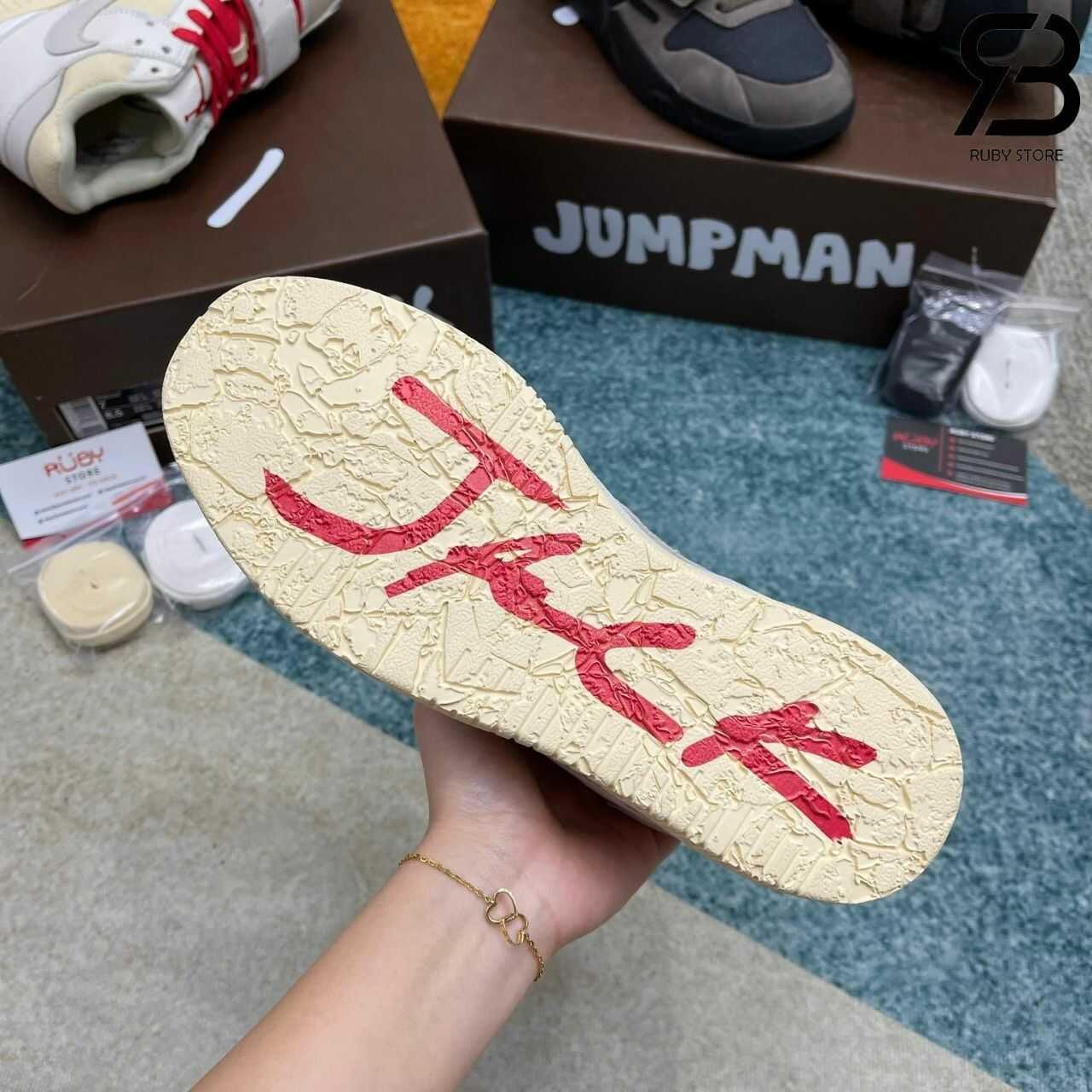Giày Jordan Jumpman Jack TR Travis Scott Trắng Kem Best Quality
