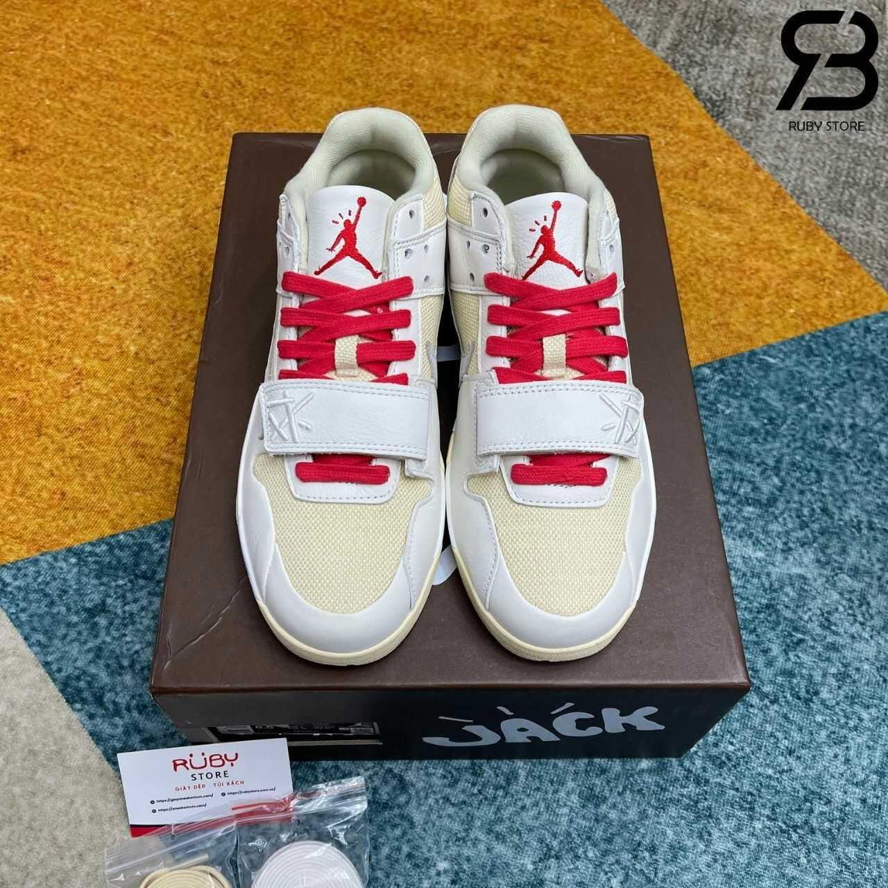 Giày Jordan Jumpman Jack TR Travis Scott Trắng Kem Best Quality