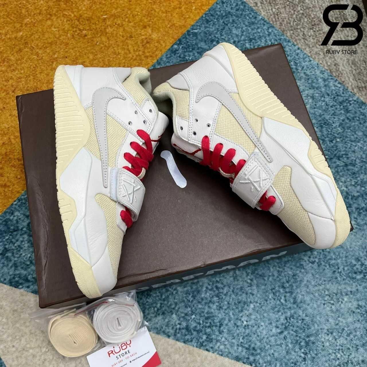 Giày Jordan Jumpman Jack TR Travis Scott Trắng Kem Best Quality