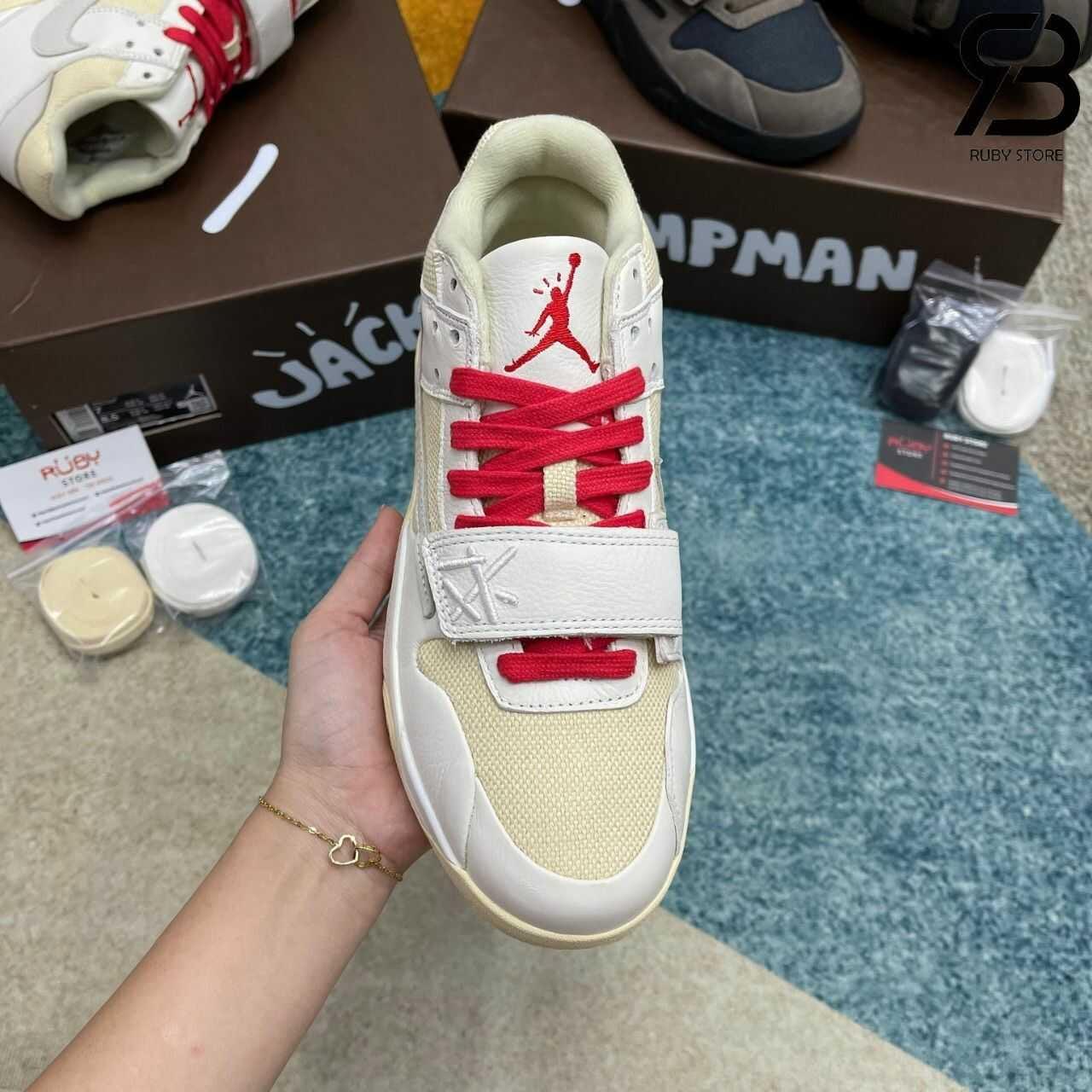 Giày Jordan Jumpman Jack TR Travis Scott Trắng Kem Best Quality