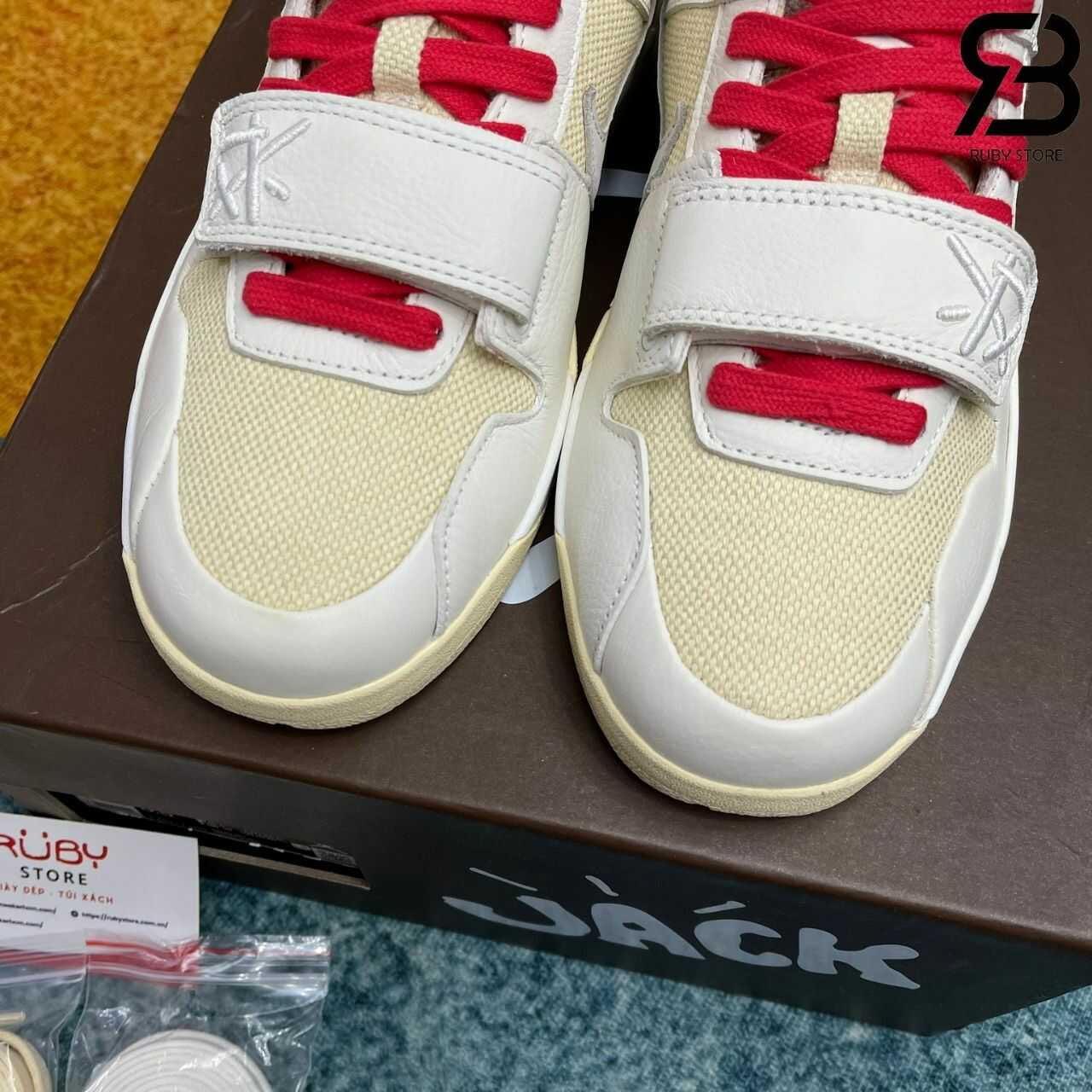 Giày Jordan Jumpman Jack TR Travis Scott Trắng Kem Best Quality