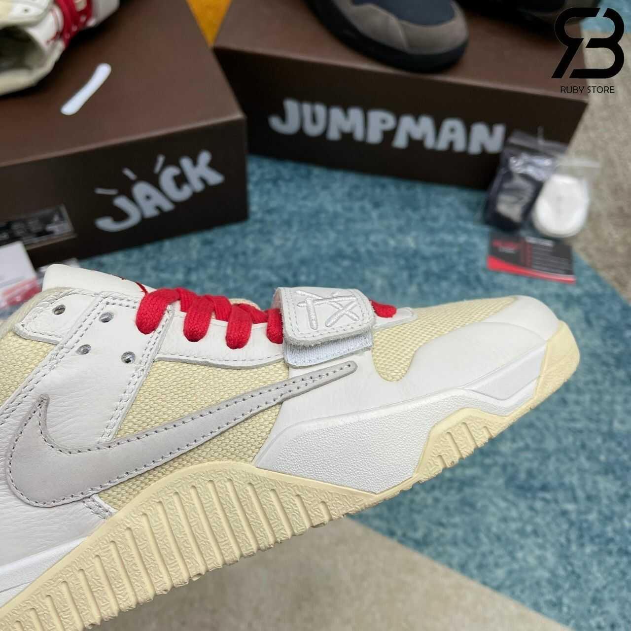 Giày Jordan Jumpman Jack TR Travis Scott Trắng Kem Best Quality