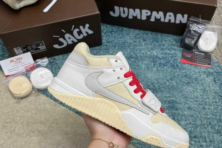 Giày Jordan Jumpman Jack TR Travis Scott Trắng Kem Best Quality