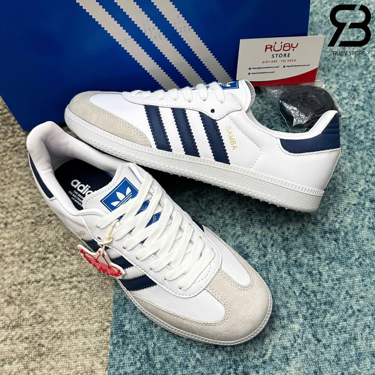 adidas gazelle silver green womens Adidas Samba OG Night Indigo Crew White