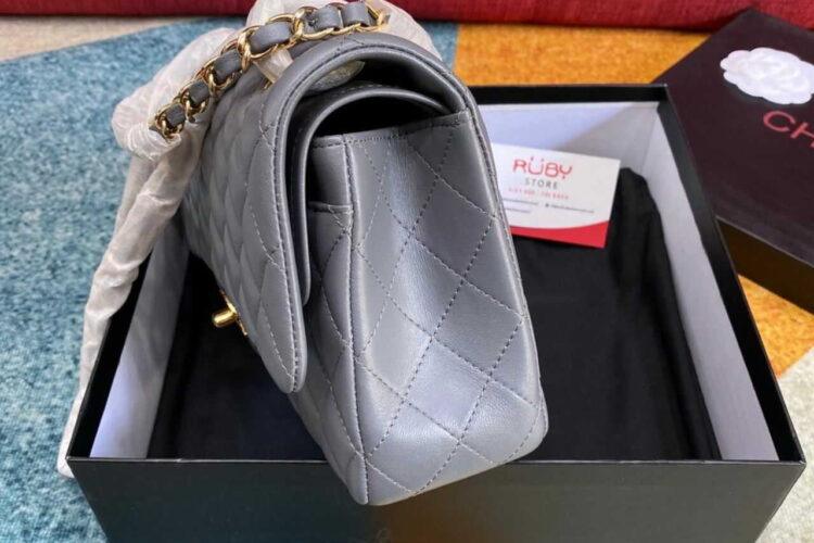Túi Chanel Classic Medium Grey Lambskin GHW Size 25 Màu Xám