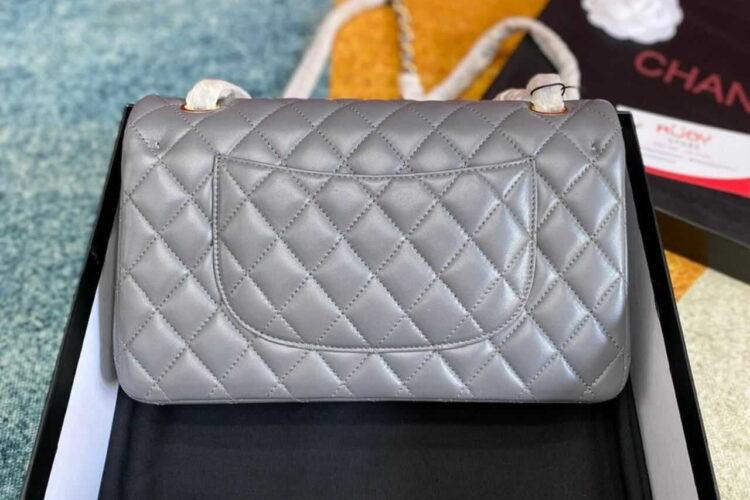 Túi Chanel Classic Medium Grey Lambskin GHW Size 25 Màu Xám